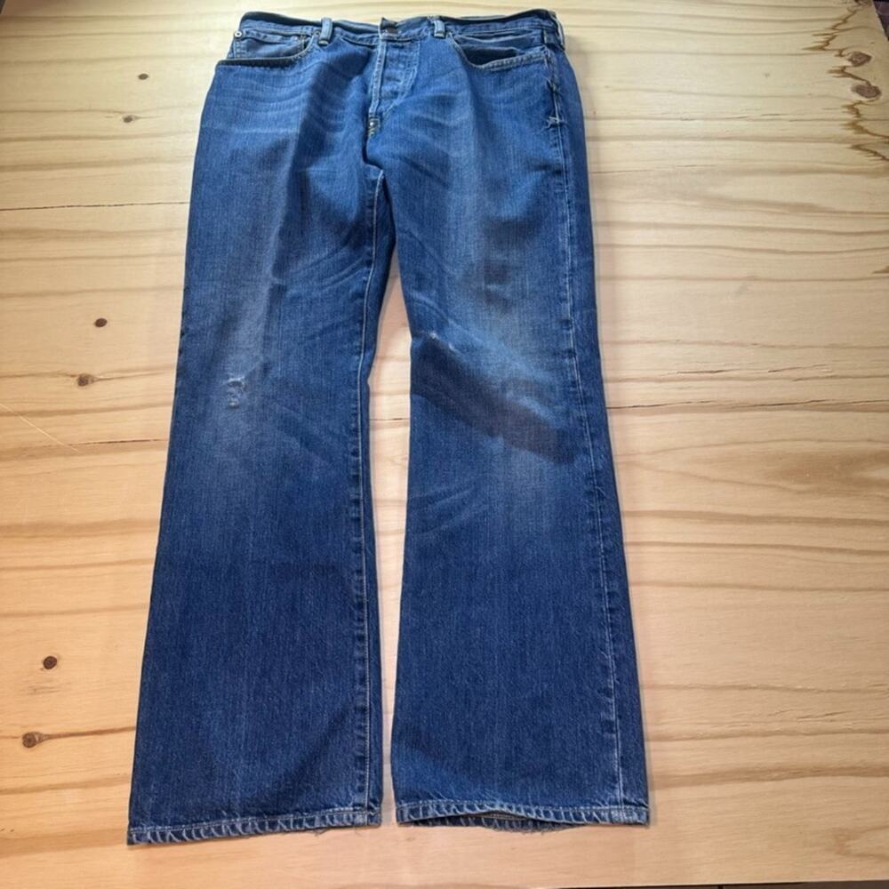 Polo Ralph Lauren 750 Bootcut Jeans Mens 33x30 Blue Button Fly Western Cowboy